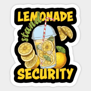 Lemonade Stand Security Lemon Juice Summer Refreshing Sticker